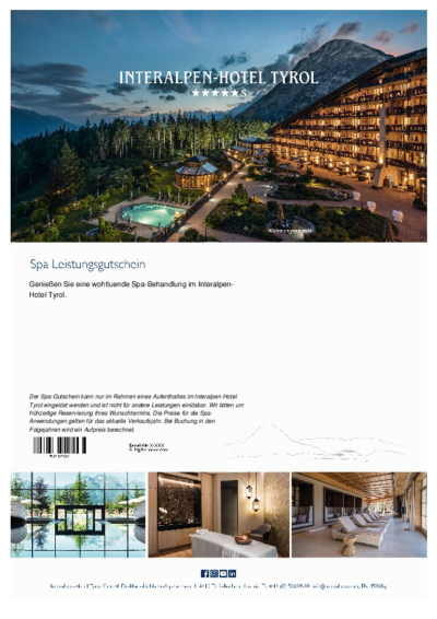 Spa Leistungsgutschein
